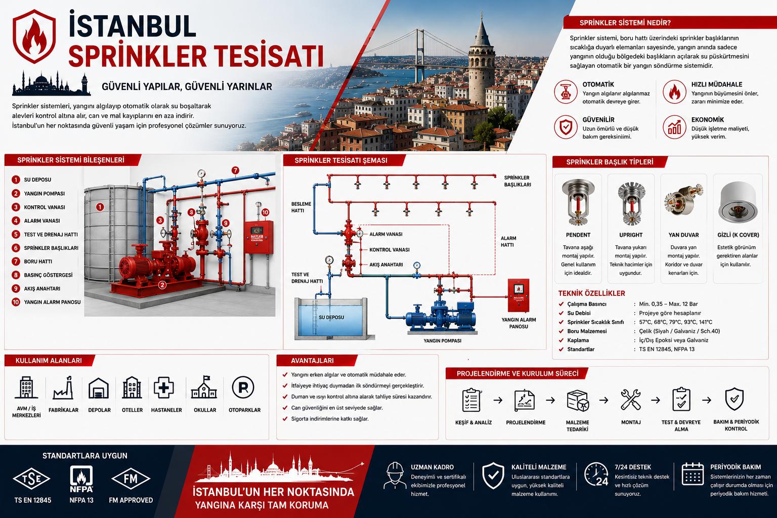 İstanbul Sprinkler Tesisatı